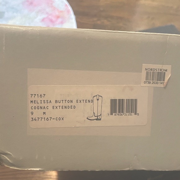 Ladies Frye Boots Melissa  Button Cognac Extended 9M - Picture 2 of 2